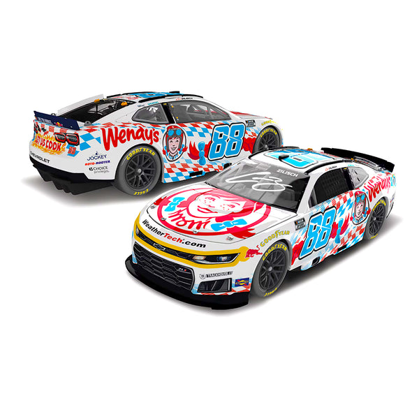 Connor Zilisch Autographed Wendy's 1:24 Standard 2026 Diecast Car #88 NASCAR