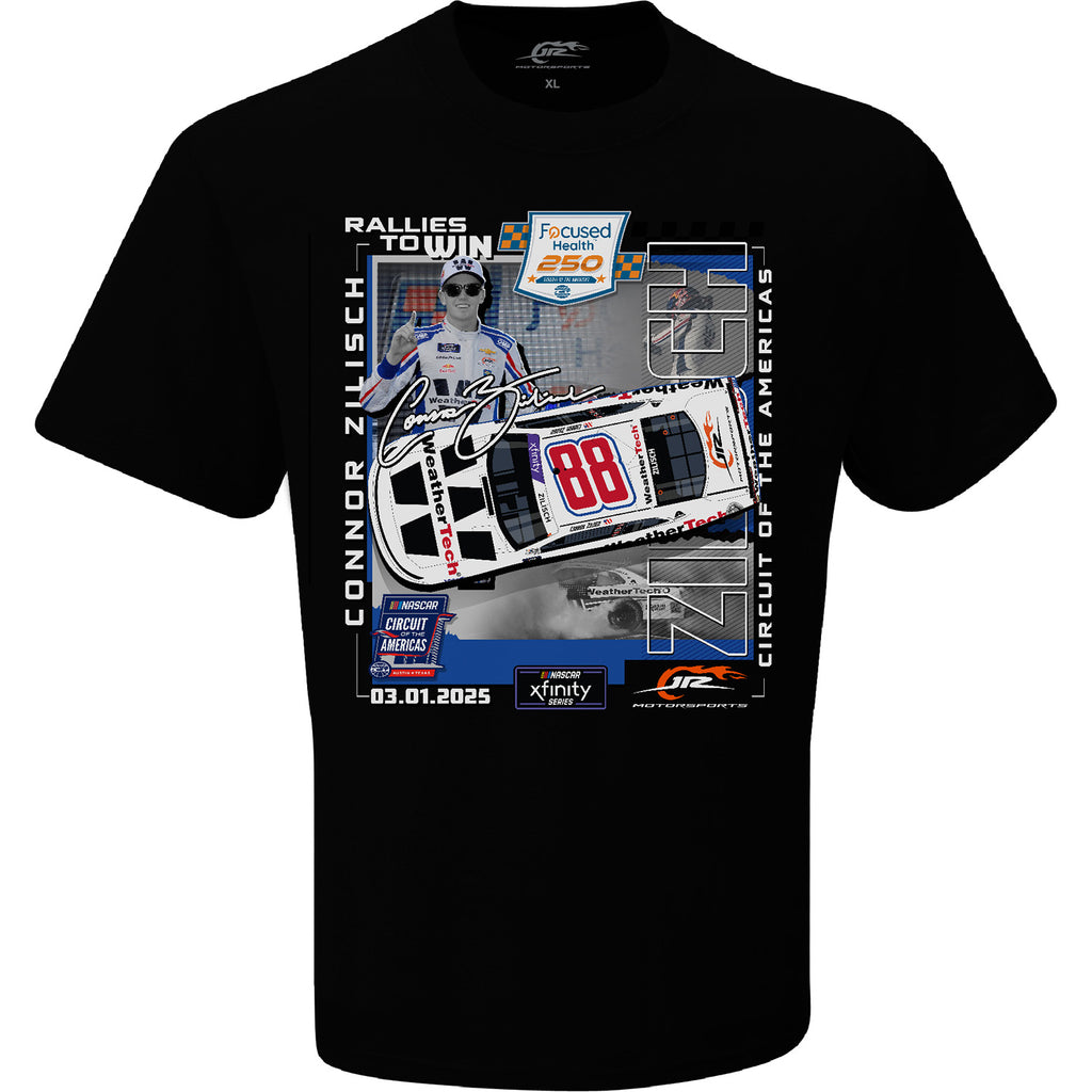 Connor Zilisch 2025 COTA Xfinity Series Race Win T-Shirt #88 WeatherTech NASCAR