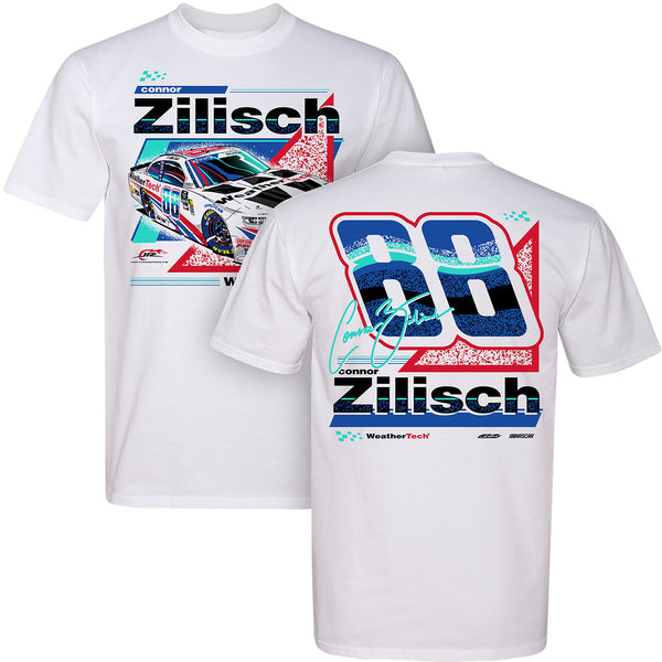 Connor Zilisch 2025 WeatherTech #88 2-Spot T-Shirt White NASCAR