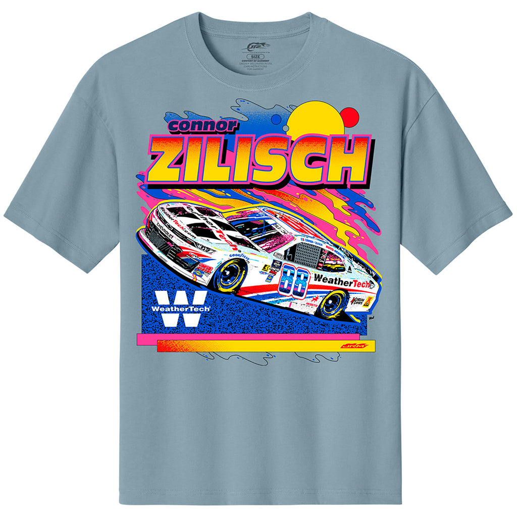 Connor Zilisch 2025 WeatherTech Vintage Demin 2-Spot T-Shirt Blue #88 NASCAR