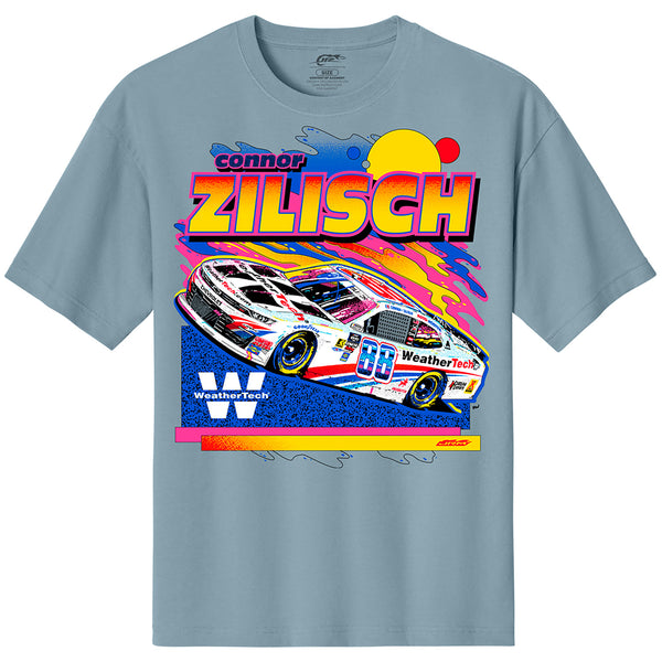 Connor Zilisch 2025 WeatherTech Vintage Demin 2-Spot T-Shirt Blue #88 NASCAR