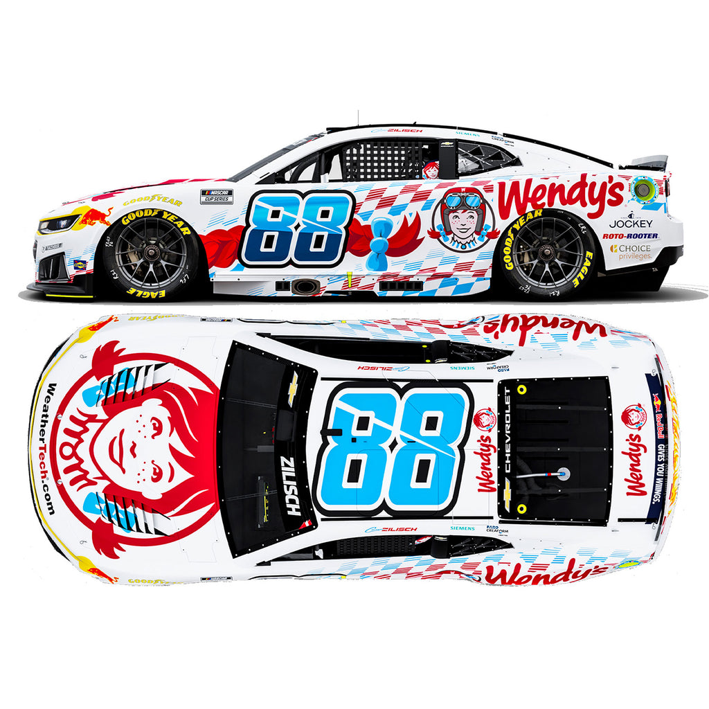 Connor Zilisch ELITE Wendy's 1:24 2026 Diecast Car #88 NASCAR