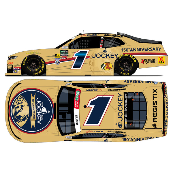 Connor Zilisch Jockey 150th Anniversary 1:64 2026 Diecast Car #1 NASCAR