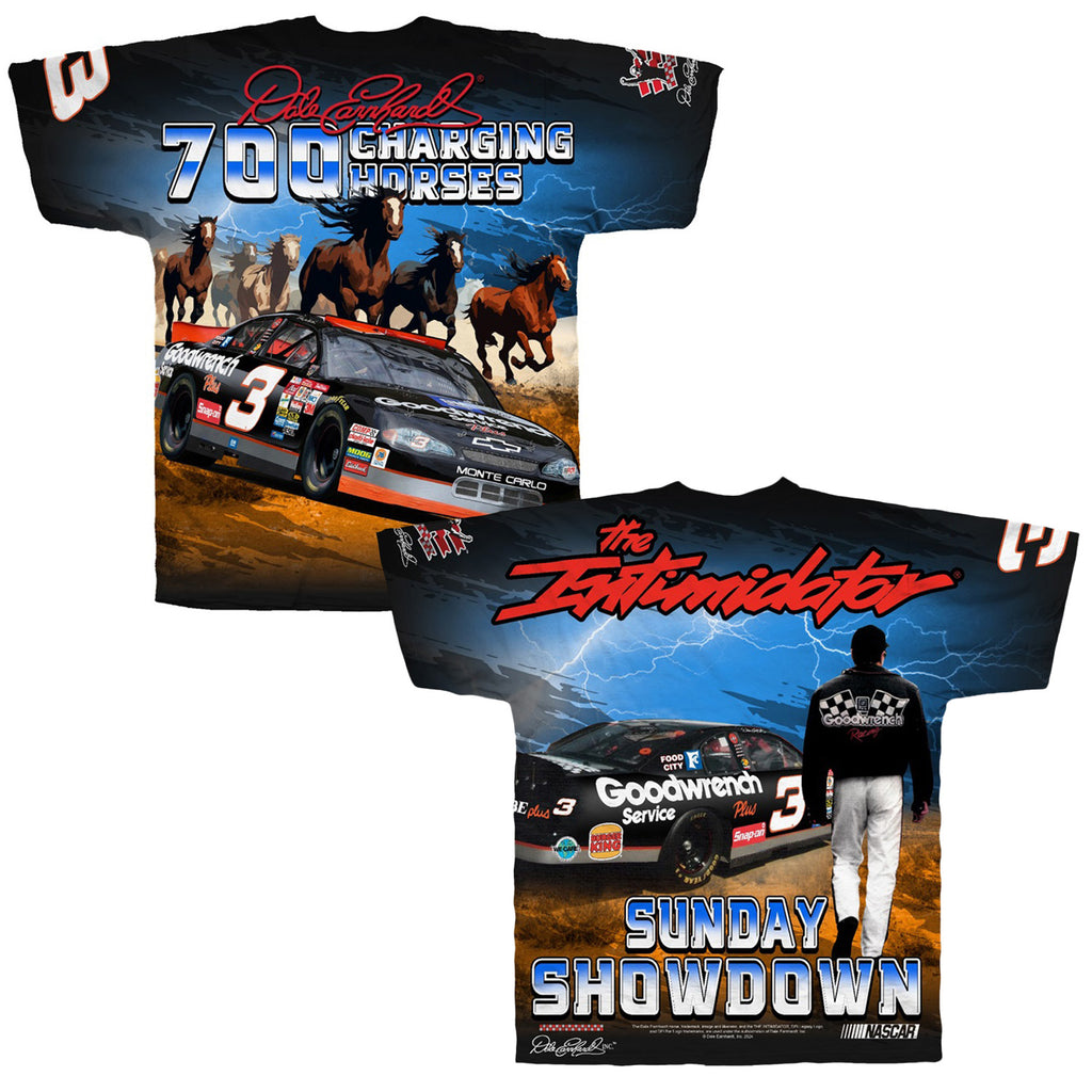 Dale Earnhardt 2025 Goodwrench 700 Charging Horses #3 Sublimated Print T-Shirt NASCAR