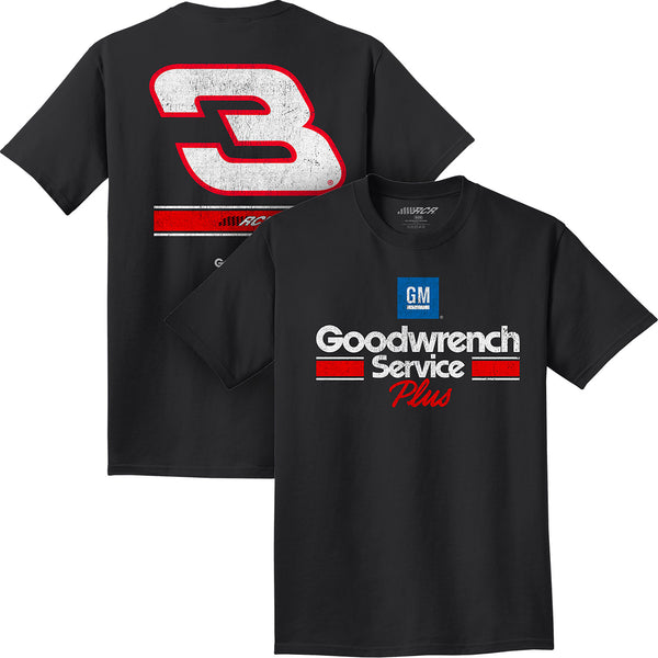 Dale Earnhardt 2026 GM Goodwrench #3 2-Spot Classic Ink T-Shirt Black