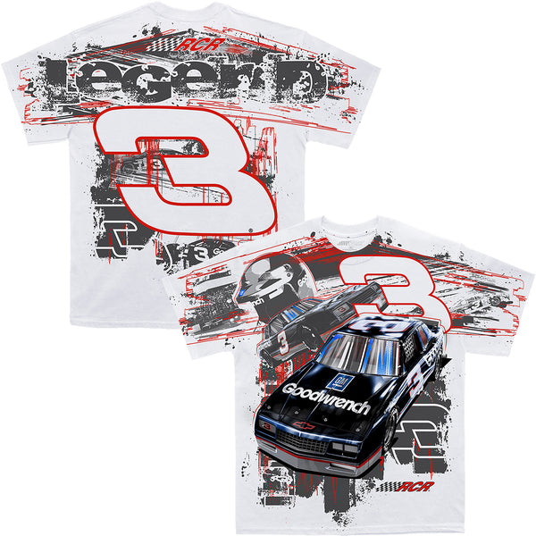 Dale Earnhardt 2026 Goodwrench Total Print T-Shirt White #3 NASCAR
