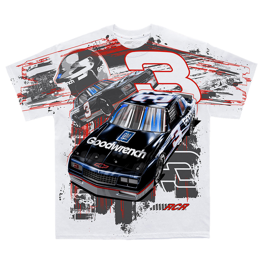 Dale Earnhardt 2026 Goodwrench Total Print T-Shirt White #3 NASCAR