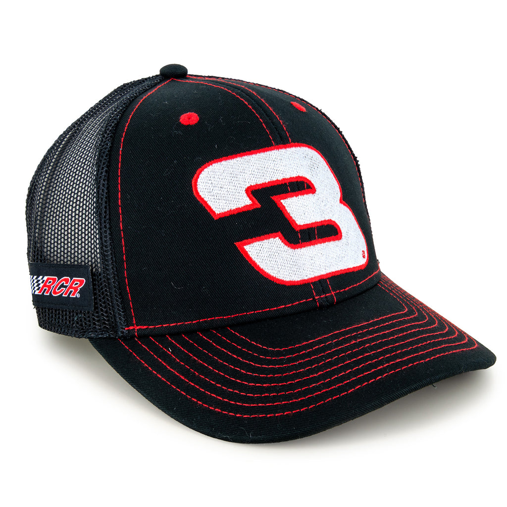 Dale Earnhardt 2026 Big Number #3 Mesh NASCAR Hat Exclusive Black