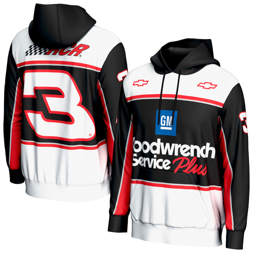 RCR 2026 GM Goodwrench Uniform Hoodie Outerwear ProSphere Sweatshirt Black Dale Earnhardt #3 NASCAR