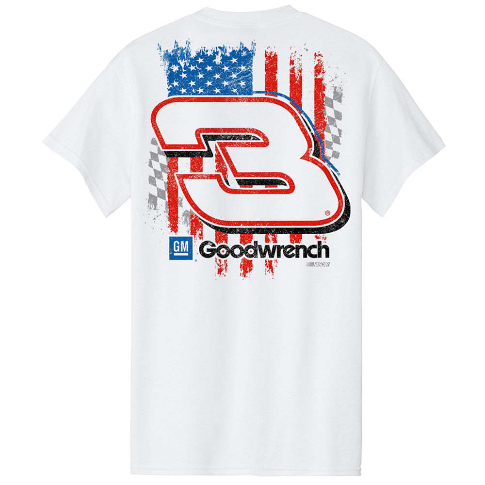 RCR 2026 GM Goodwrench American Flag 2-Spot Classic Ink T-Shirt White #3 NASCAR