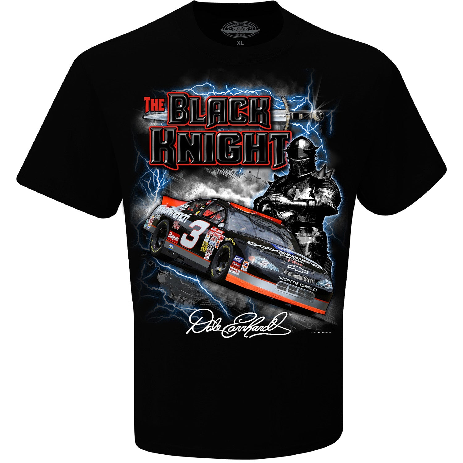 希少 XL 90's NASCAR THE BLACK KNIGHT Tシャツ Dale Earnhardt The Black Knight Retro Classics T-Shirt