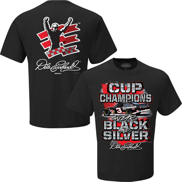 Dale Earnhardt 2024 Cup Champions #3 Black & Silver T-Shirt Black