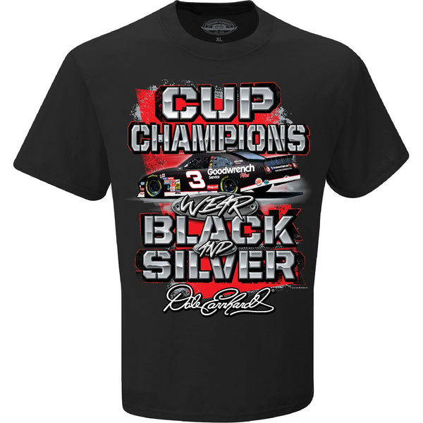 Dale Earnhardt 2024 Cup Champions #3 Black & Silver T-Shirt Black