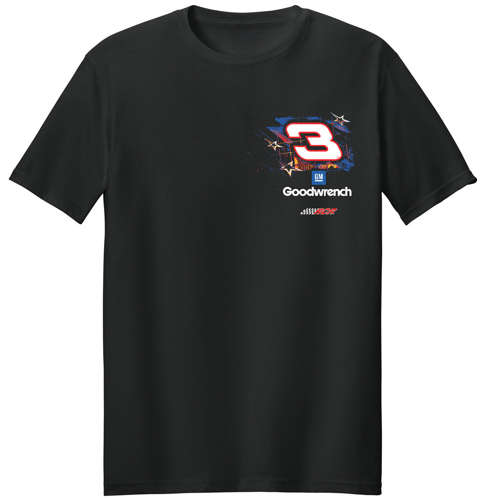 Dale Earnhardt 2026 GM Goodwrench #3 Stars & Stripes Car 2-Spot Classic Ink T-Shirt Black NASCAR