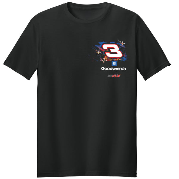 Dale Earnhardt 2026 GM Goodwrench #3 Stars & Stripes Car 2-Spot Classic Ink T-Shirt Black NASCAR