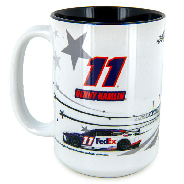 Denny Hamlin 2024 FedEx #11 Coffee Mug 15oz With Color Interior NASCAR