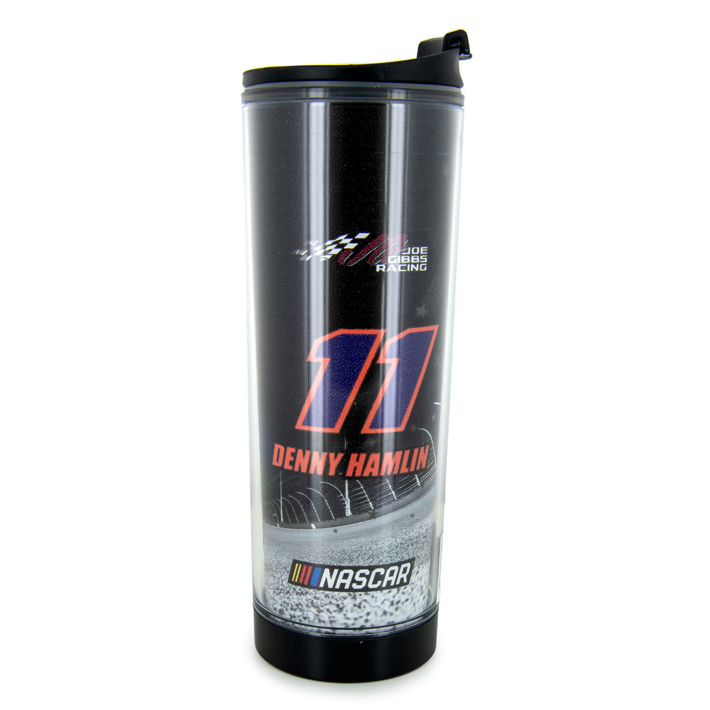 Denny Hamlin 2024 Plastic 14oz Tumbler Travel Mug #11 NASCAR FedEx
