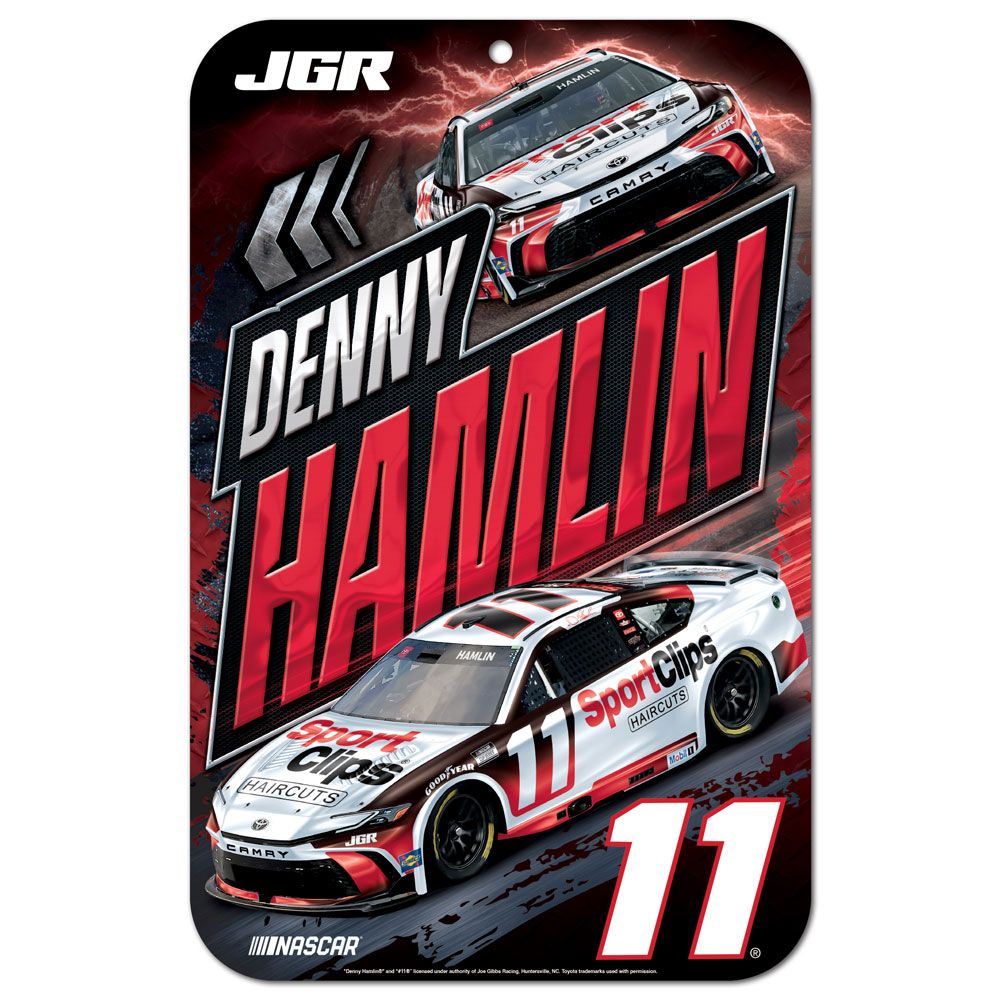 Denny Hamlin 2025 SportClips #11 11x17 Plastic Sign NASCAR