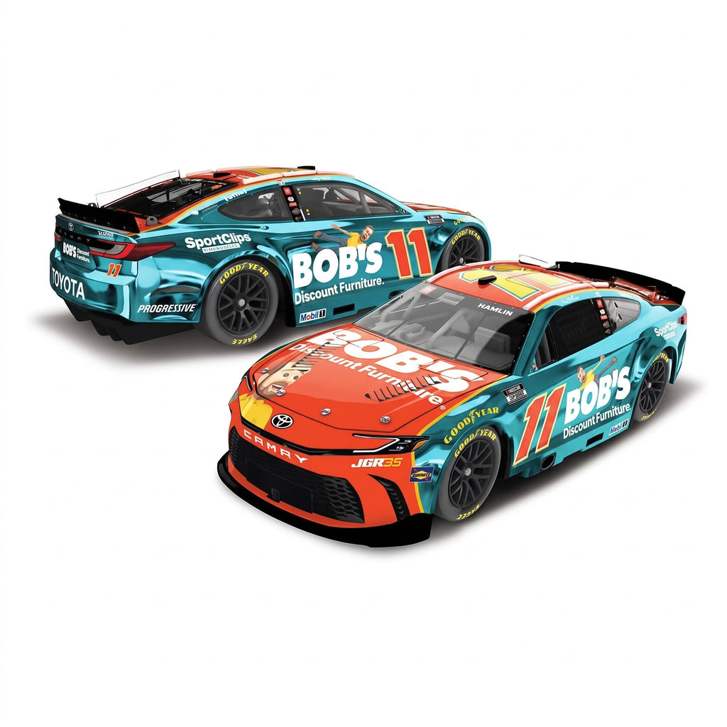 Denny Hamlin Bob's Discount Furniture 1:24 Color Chrome 2026 Diecast Car #11 NASCAR