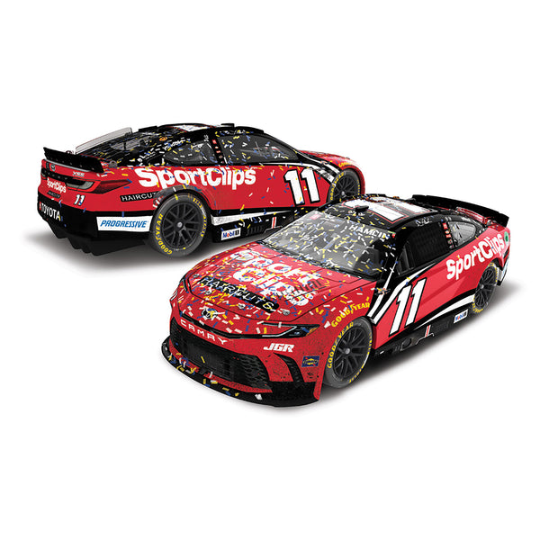 Denny Hamlin Darlington Race Win 1:64 Standard 2025 Diecast Car #11 SportClips NASCAR