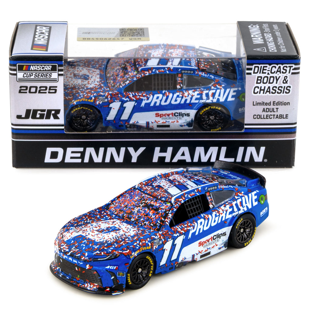Denny Hamlin Dover Race Win 1:64 Standard 2025 Diecast Chassis Car #11 Progressive NASCAR