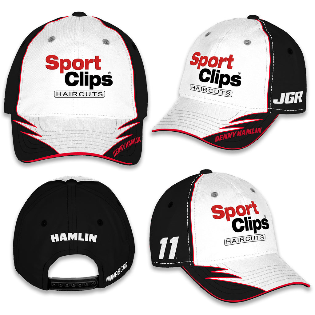 Denny Hamlin 2025 Element Sponsor Hat White/Black Sport Clips #11 NASCAR