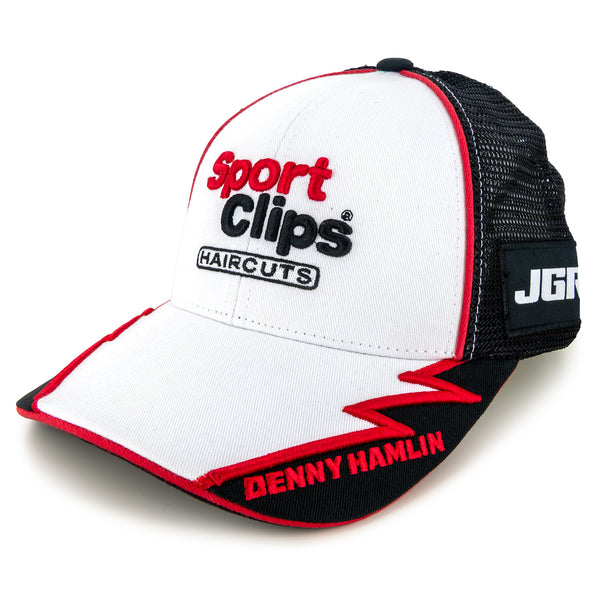 Denny Hamlin 2025 Element Sponsor Hat White/Black Sport Clips #11 NASCAR