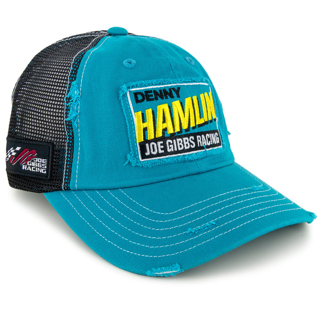 Denny Hamlin 2025 Vintage Patch Hat Green/Black #11 NASCAR
