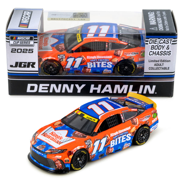 Denny Hamlin King's Hawaiian Soft Pretzel Bites 1:64 Standard 2025 Diecast Chassis Car #11 NASCAR