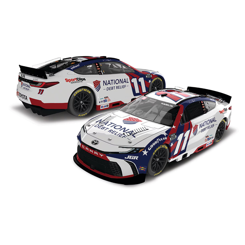 Denny Hamlin ELITE National Debt Relief 1:24 2025 Diecast Car #11 NASCAR
