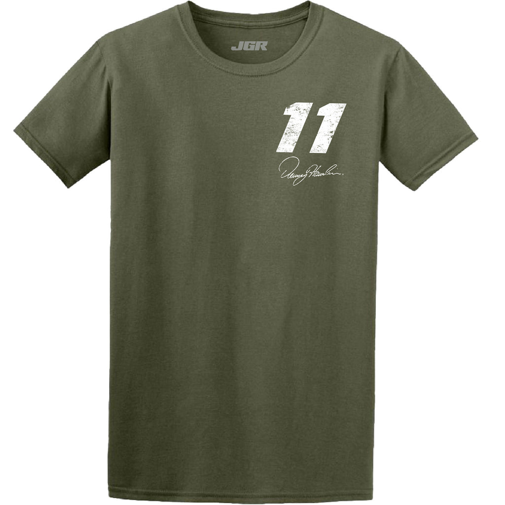 Denny Hamlin 2026 Military Green #11 Born in the USA T-Shirt NASCAR