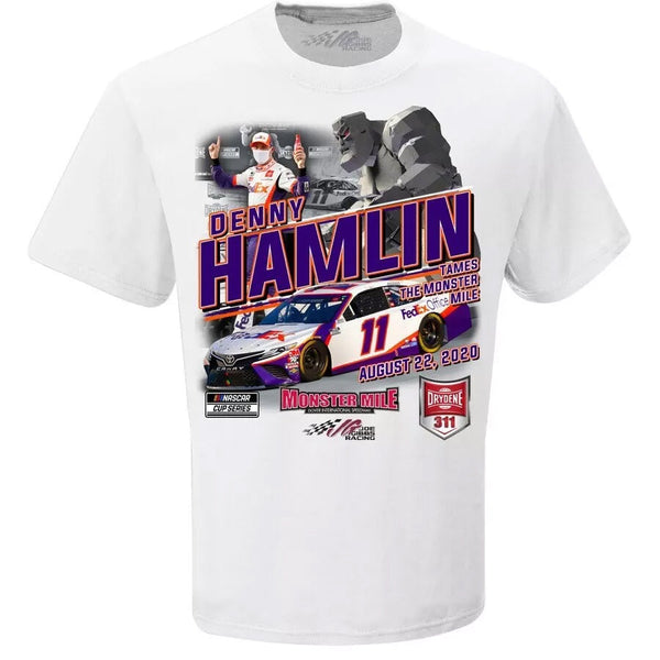 Denny Hamlin 2020 Dover Race Win T-Shirt White