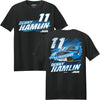 Denny Hamlin 2025 Progressive Black 2-Spot T-Shirt #11 NASCAR