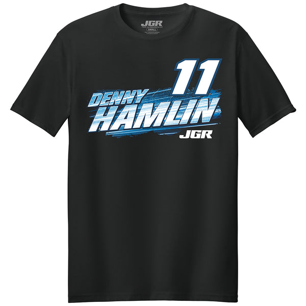Denny Hamlin 2025 Progressive Black 2-Spot T-Shirt #11 NASCAR