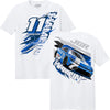Denny Hamlin 2026 Progressive Breakout 2-Spot T-Shirt White #11 NASCAR