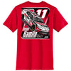 Denny Hamlin 2025 Sport Clips Red 2-Spot T-Shirt #11 NASCAR