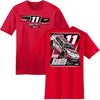 Denny Hamlin 2025 Sport Clips Red 2-Spot T-Shirt #11 NASCAR