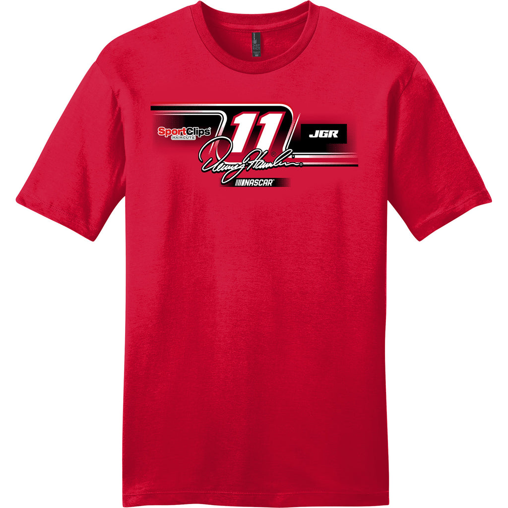 Denny Hamlin 2025 Sport Clips Red 2-Spot T-Shirt #11 NASCAR