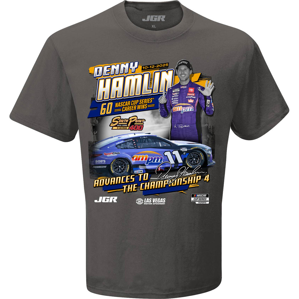 Denny Hamlin 2025 Las Vegas 60th Cup Race Win T-Shirt