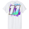 Denny Hamlin 2025 Yahoo 2-Spot T-Shirt White #11 NASCAR