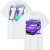 Denny Hamlin 2025 Yahoo 2-Spot T-Shirt White #11 NASCAR