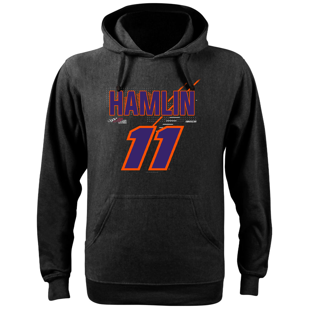 Denny Hamlin 2024 Name and #11 Hoodie Sweatshirt Black NASCAR