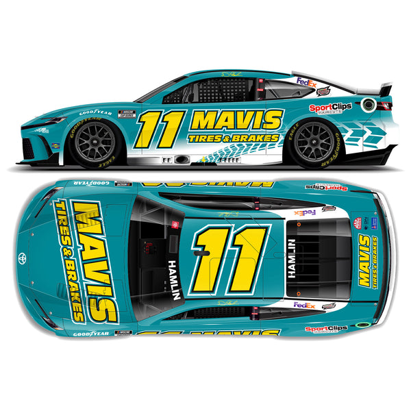 Denny Hamlin ELITE Mavis 1:24 2024 Diecast Car #11 NASCAR