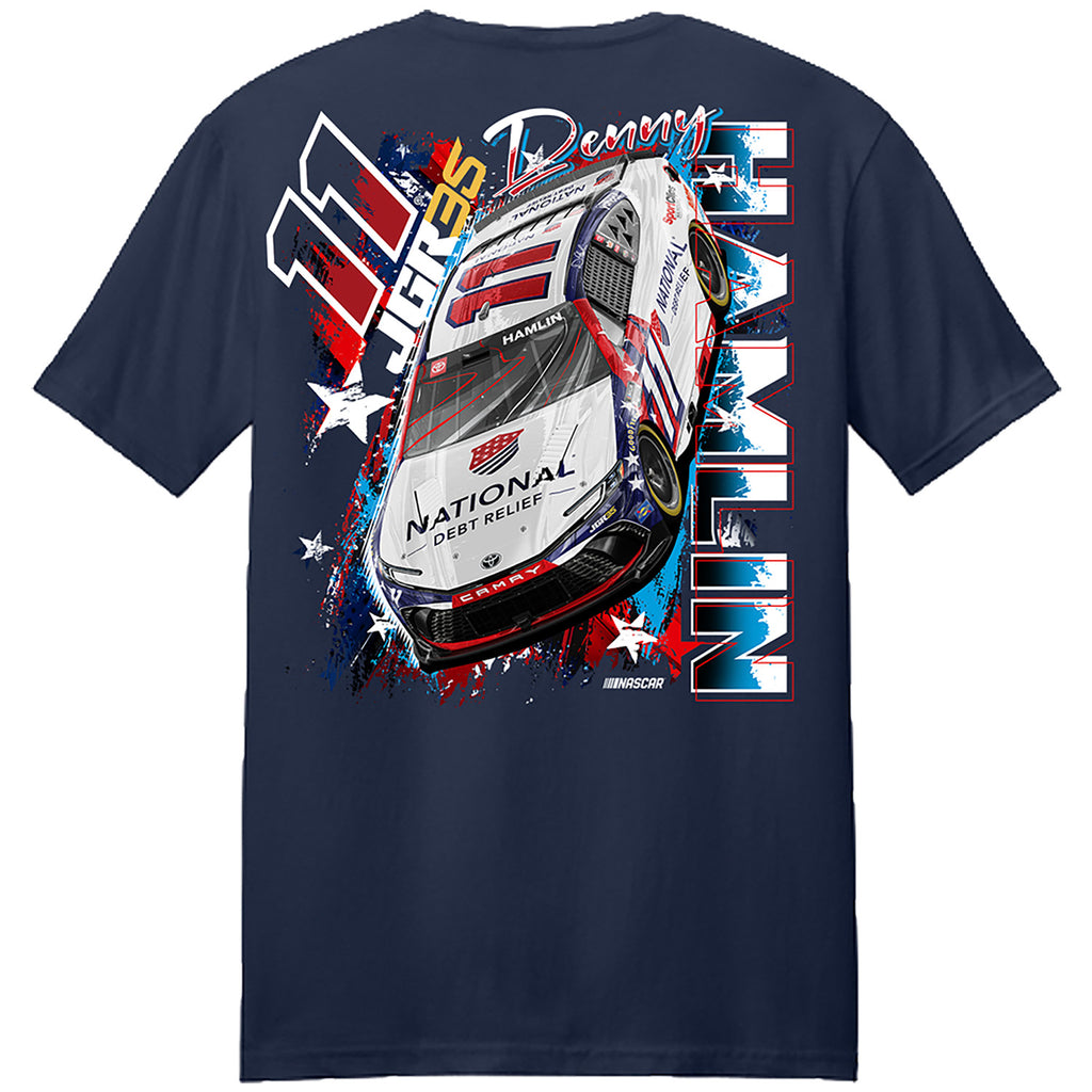 Denny Hamlin 2026 National Debt Relief Paint Scheme Classic Ink T-Shirt Blue #11 NASCAR