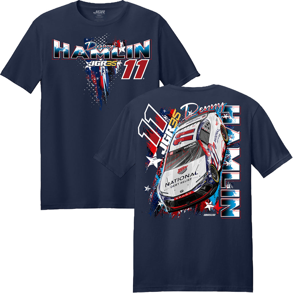 Denny Hamlin 2026 National Debt Relief Paint Scheme Classic Ink T-Shirt Blue #11 NASCAR