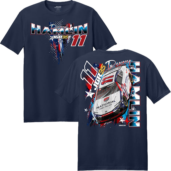 Denny Hamlin 2026 National Debt Relief Paint Scheme Classic Ink T-Shirt Blue #11 NASCAR