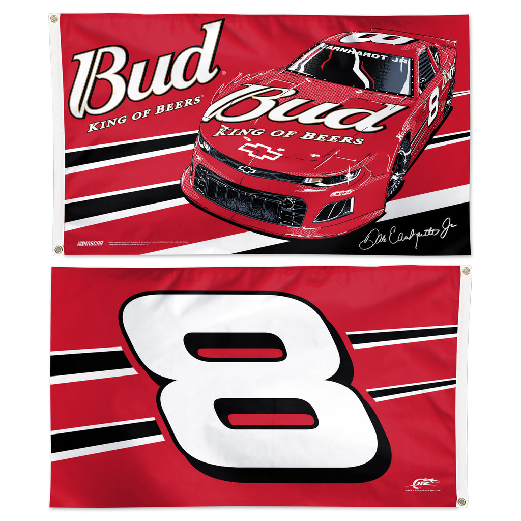 Dale Earnhardt Jr 2024 Budweiser Two-Sided Late Model 3x5 Flag