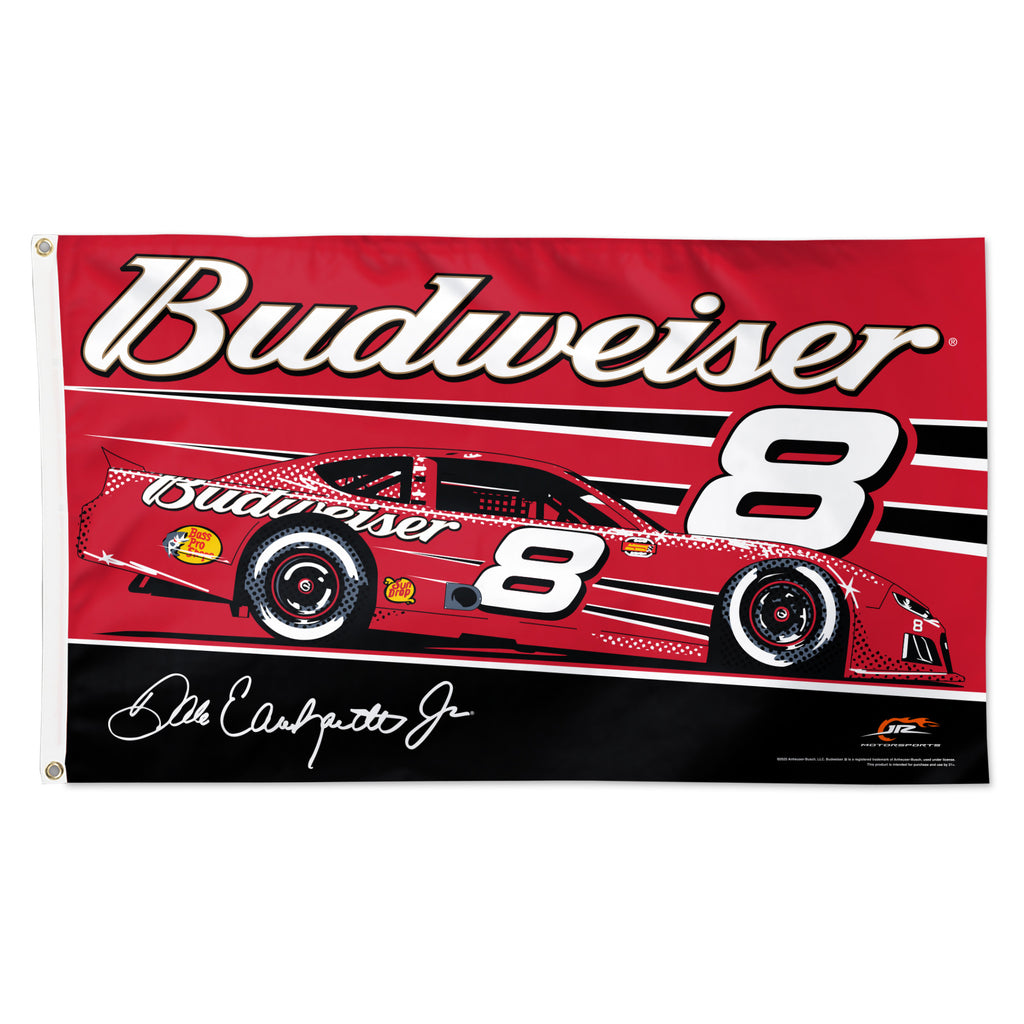 Dale Earnhardt Jr 2024 Budweiser #8 Car Late Model 3x5 Flag