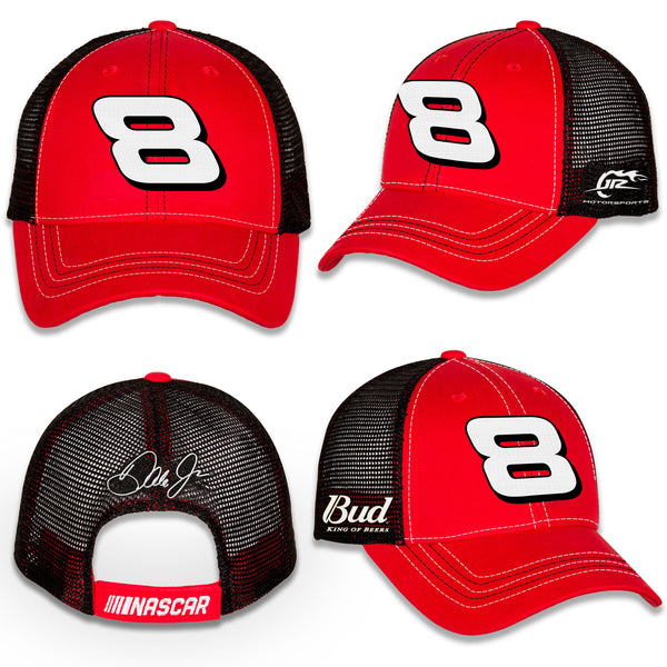 Dale Earnhardt Jr 2024 Bud Big Number 8 Mesh Hat Red/Black 