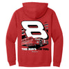 Dale Earnhardt Jr 2024 Bud #8 Red 2-Spot Hoodie